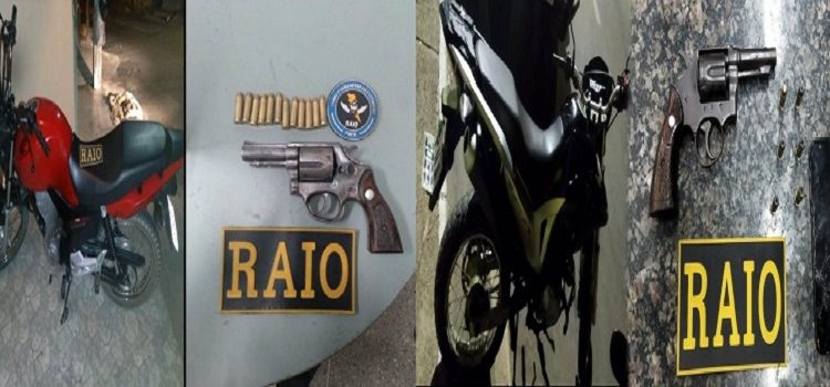 RAIO apreende duas armas de fogo e recupera duas motos com queixa de roubo e furto em Crato