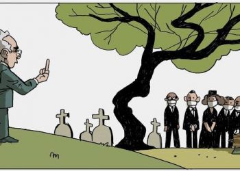 Charge de João Montanaro sobre ato obsceno de Marcelo Queiroga (João Montanaro)