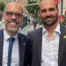 O deputado Eduardo Bolsonaro com o blogueiro bolsonarista Allan dos Santos, em Nova York (Foto: Reprodução/Instagram)