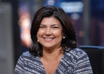 Cris Lôbo durante participação no Programa do Jô em 2012 (Foto: Zé Paulo Cardeal/Globo)