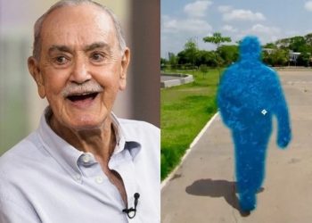 O jornalista José Hamilton Ribeiro (à esq.) e o repórter Eduardo Faustini (à dir.), que ficou conhecido como o "repórter secreto" do "Fantástico", na Globo (Foto: Divulgação/Globo/Reprodução)