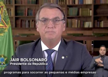 Bolsonaro durante o pronunciamento desta sexta (Foto: Reprodução)