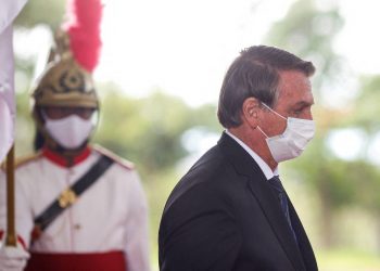O presidente Jair Bolsonaro durante cerimônia de posse do ministro André Mendonça no STF (Foto: Adriano Machado/Reuters)