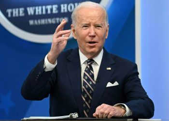 O presidente dos EUA, Joe Biden, durante reunião na Casa Branca (Foto: Brendan Smialowski/AFP)