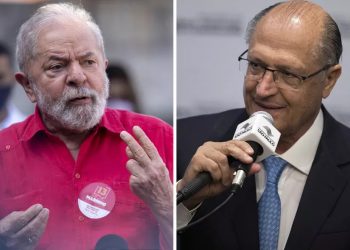 Combinação de fotos mostra o ex-presidente Lula em outubro de 2020, em São Bernardo, e o ex-governador de SP, Geraldo Alckmin, durante evento em São Paulo em fevereiro de 2018 (Foto: Marcelo Brandt/g1)