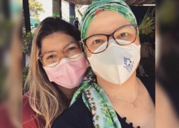 Marina Alves e sua irmã e doadora Lumara Sousa (Foto: Arquivo pessoal)