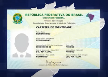 Imagem representativa da nova Carteira de Identidade Nacional (Foto: Reprodução/Governo do Brasil)