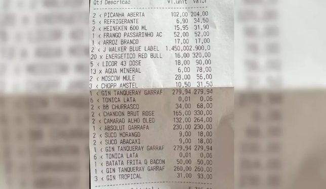 Cliente é preso suspeito de fingir mal-estar para não pagar conta de mais de R$ 6 mil em bar