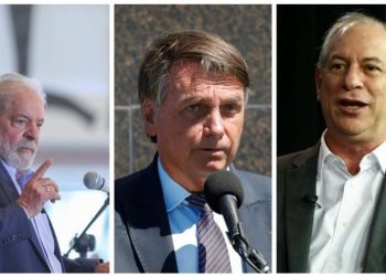 Da esquerda para a direita: Lula (PT), Bolsonaro (PL) e Ciro (PDT) (Foto: Ricardo Stuckert/Alan Santos/PR/Pedro Ladeira/Folhapress)