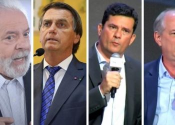 Lula, Bolsonaro, Moro e Ciro (Fotos: Reprodução, Cleber Clauber Caetano/PR, e Reprodução)