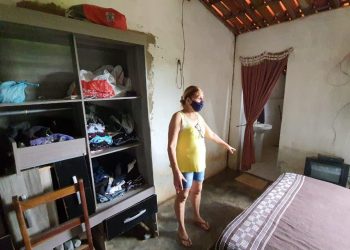 Seis casas foram condenadas pela Defesa Civil. Famílias não poderão voltar para estes imóveis (Foto: Wandenberg Belém)