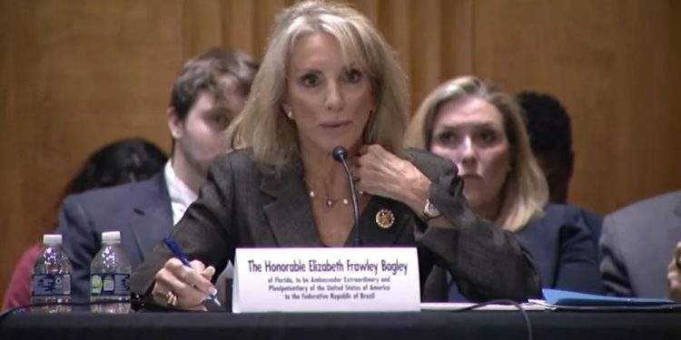 Indicada a embaixadora americana no Brasil diz que eleições brasileiras serão justas por conta das instituições democráticas