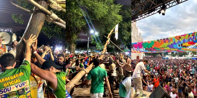 Euforia e emoção marcam volta da procissão do Pau da Bandeira, em Barbalha