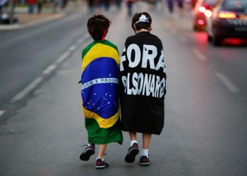 Protesto contra o presidente Jair Bolsonaro (Foto: Sergio Lima/AFP)