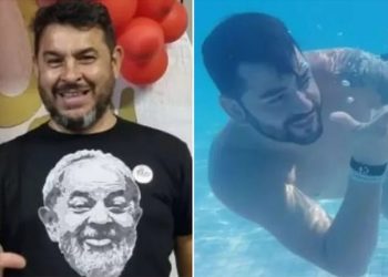 O petista Marcelo Arruda (esq.) foi morto por Jorge Guaranho (dir.), apoiador de Bolsonaro (Foto: Reprodução)