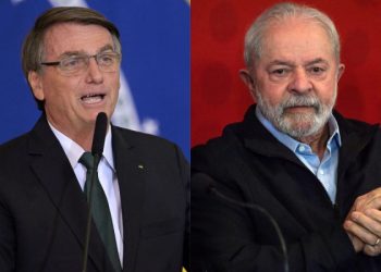 Lula e Bolsonaro polarizam a disputa presidencial, segundo as pesquisas de intenção de voto (Foto: Nelson Almeida/Evaristo Sa/AFP)