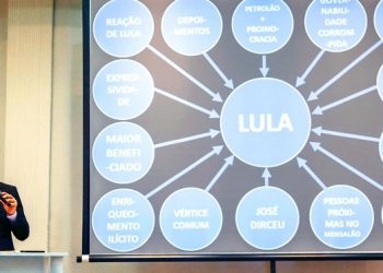 O ex-procurador do Ministério Público Deltan Dallagnol durante apresentação de denúncia contra o ex-presidente Lula, em 2016 (Foto: Reprodução)