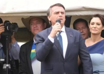 Presidente Jair Bolsonaro discursa em trio elétrico em ato de campanha no 7 de Setembro (Foto: Reprodução/YouTube)