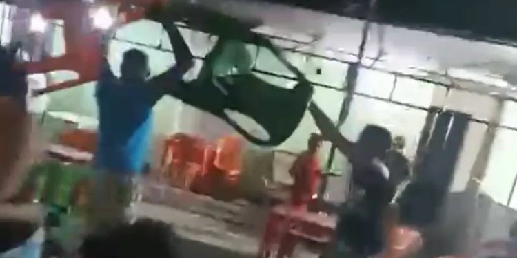 Os feridos foram levados para o Hospital São Vicente de Paulo, em Barbalha (Foto: Reprodução)