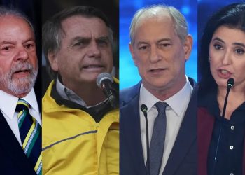 Lula (PT), Jair Bolsonaro (PL), Ciro Gomes (PDT) e Simone Tebet (MDB (Foto: Adriano Machado/Reuters, Silvio Avila/AFP, Andre Penner/AP e Carla Carniel/Reuters)
