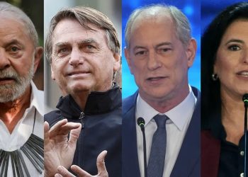Lula, Bolsonaro, Ciro Gomes e Simone Tebet, candidatos à Presidência da República em 2022 (Foto: Bruno Kelly/Reuters, Albari Rosa/AFP, Andre Penner/AP e Miguel Schincariol/AFP)