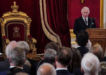 Rei Charles 3º faz discurso após proclamação oficial em Londres (Foto: Jonathan Brady/POOL/AFP)