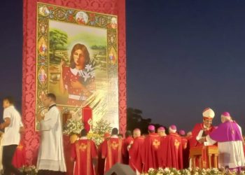 Cerimônia tornou beata a cearense Benigna Cardoso da Silva, no Crato (Foto: Claudiana Mourato/SVM)