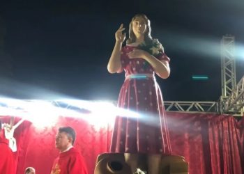 Imagem de Menina Benigna, nova beata declarada no Ceará, chega a Santana do Cariri, terra natal da mártir (Foto: Divulgação/Diocese do Crato)