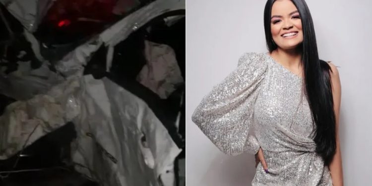 Acidente de carro com cantora de forró deixa um morto, no Ceará