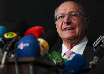 O vice-presidente eleito Geraldo Alckmin (PSB) durante transição em Brasília (Foto: Evaristo Sa/AFP)