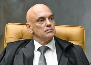 O ministro Alexandre de Moraes durante sessão plenária do STF, em Brasília (Foto: Carlos Moura/SCO/STF)