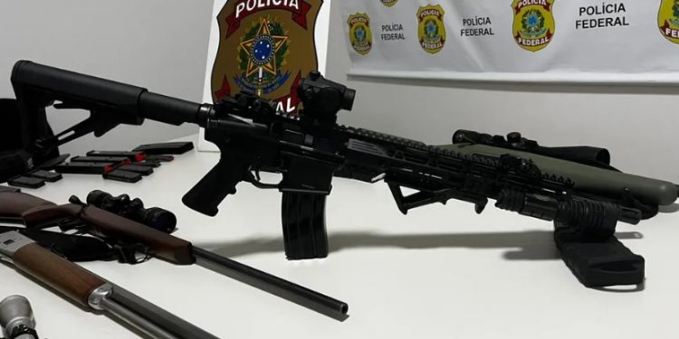Veja armas apreendidas pela PF durante ação contra organizadores de atos antidemocráticos