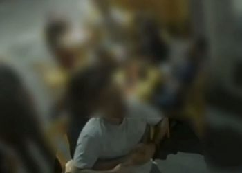 O médico usou a manobra de Heimlich para fazer o desengasgo (Foto: Reprodução)