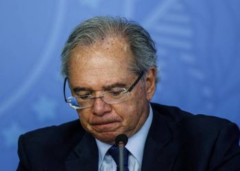 O ministro da Economia, Paulo Guedes, em evento no Palácio do Planalto (Foto: Gabriela Biló/Folhapress)