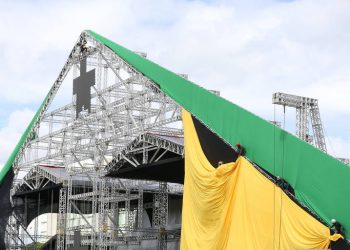 Preparativos para a posse do presidente eleito Lula na Esplanada dos Ministérios (Foto: Pedro Ladeira/Folhapress)
