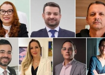 Secretários confirmados no Ceará; de cima para baixo, da esquerda para direita: Tânia Mara, Samuel Elânio, Mauro Albuqurque, Rodrigo Bona Carneiro, Onélia Santana, Rafael Machado e Luísa Cela (Foto: Reprodução)