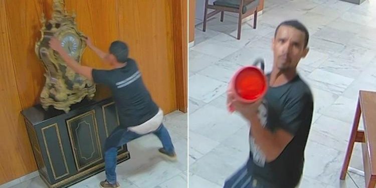 PF prende homem flagrado ao destruir relógio de Dom João VI no Planalto