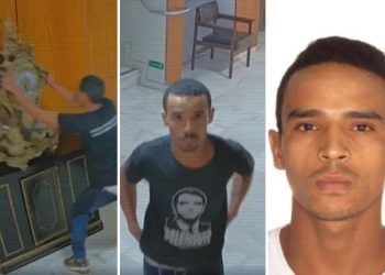 Morador de Goiás, Antônio Claudio Alves Ferreira estava foragido. Ele foi filmado destruindo relógio raro do século 17 no Palácio do Planalto, em Brasília (Foto: Reprodução)