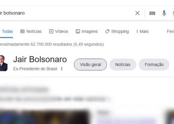 oogle atualiza cargo de Jair Bolsonaro para 'ex-presidente do Brasil' (Foto: Reprodução)