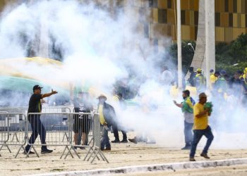 Manifestantes invadem Congresso, STF e Palácio do Planalto (Foto: Marcelo Camargo/Agência Brasil)