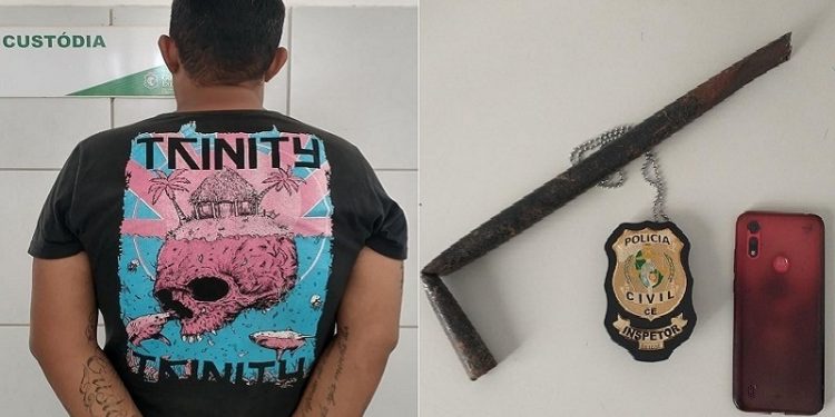 Ícaro Cauê Lima da Silva, 31, foi preso pela Policia Civil acusado de ter praticado assalto a mão armada (Foto: Divulgação)