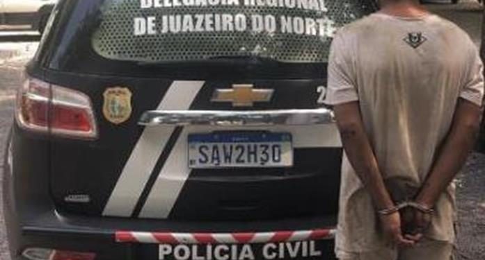 Suspeito de furtos a comércios e roubos com uso de arma de fogo no Cariri é preso em Juazeiro do Norte