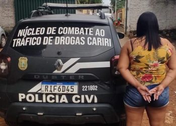 Elayne Vitória Gomes da Silva foi presa em cumprimento a um mandado de prisão preventiva (Foto: Divulgação/PC-CE)