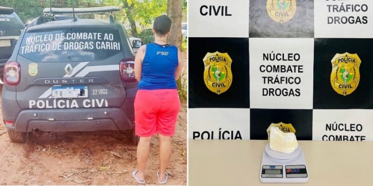 Barbalha: Mulher é presa pela Polícia Civil em posse de 200 gramas de cocaína