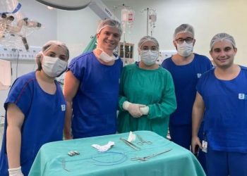 Tumor de 9 centímetros estava localizado na parte frontal do cérebro, responsável pela elaboração do comportamento e das emoções da paciente (Foto: Divulgação/Sesa)