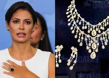 Joias doadas a Michelle Bolsonaro que foram apreendidas pela Receita Federal pela tentativa de entrada ilegal no País (Foto: DIV/Wilton Junior/Estadão/Estadão)