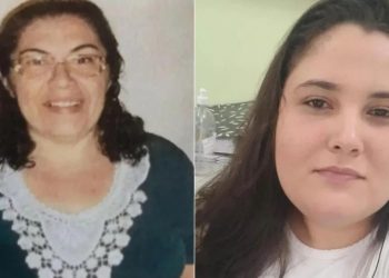 Maria Adelaide Alves de Oliveira Pereira, de 62 anos e a filha Timaretha Maria Alves, de 34 anos, morreram após carro colidir com placa de sinalização em rodovia na cidade de Iguatu (Foto: Reprodução)