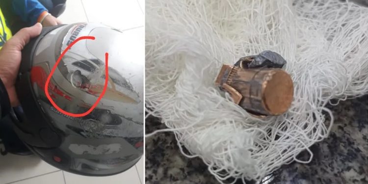 Entregador é salvo por capacete após ser baleado na cabeça em Iguatu