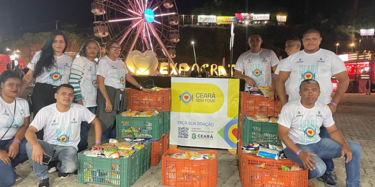 Ceará Sem Fome arrecada mais de uma tonelada de alimentos não perecíveis na Expocrato