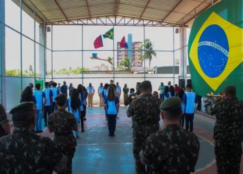 Escola Municipal Cívico-Militar Maria José de Miranda Burity, em Cabedelo (PE) (Foto: Secretaria de Educação de Cabedelo/Divulgação)
